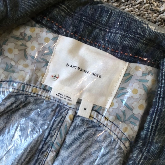 Anthropologie Blue Denim Trench Coat - Picture 7 of 10